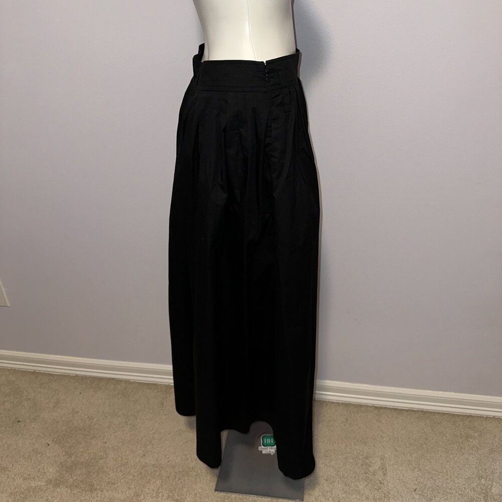 Pixie Market Black Long Maxi Skirt 100% Cotton Womens Size Medium Goth Classic - Picture 7 of 9